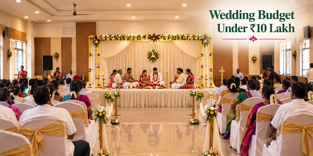 Wedding celebration in Chennai with traditional ceremonies and wedding arrangements