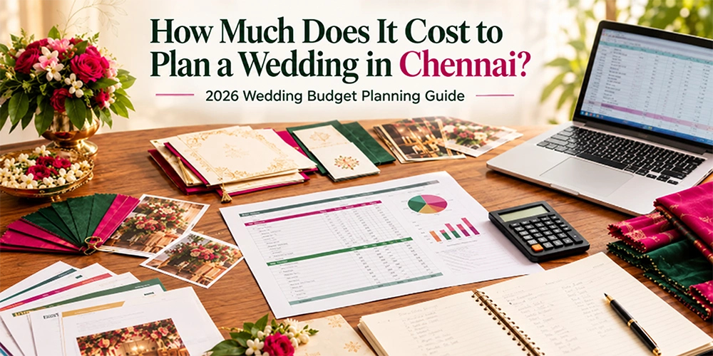 Wedding cost planning guide showing budget considerations for weddings in Chennai