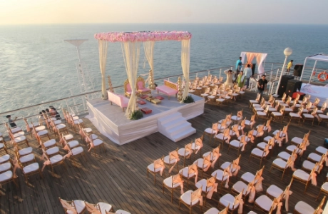 Sea cruise wedding celebration venue for themed receptions planned by Pranaya Weddings Chennai