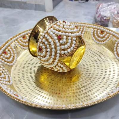 Soft fabric & muted color Kanyadaanam ceremony decor by Pranaya Weddings Chennai
