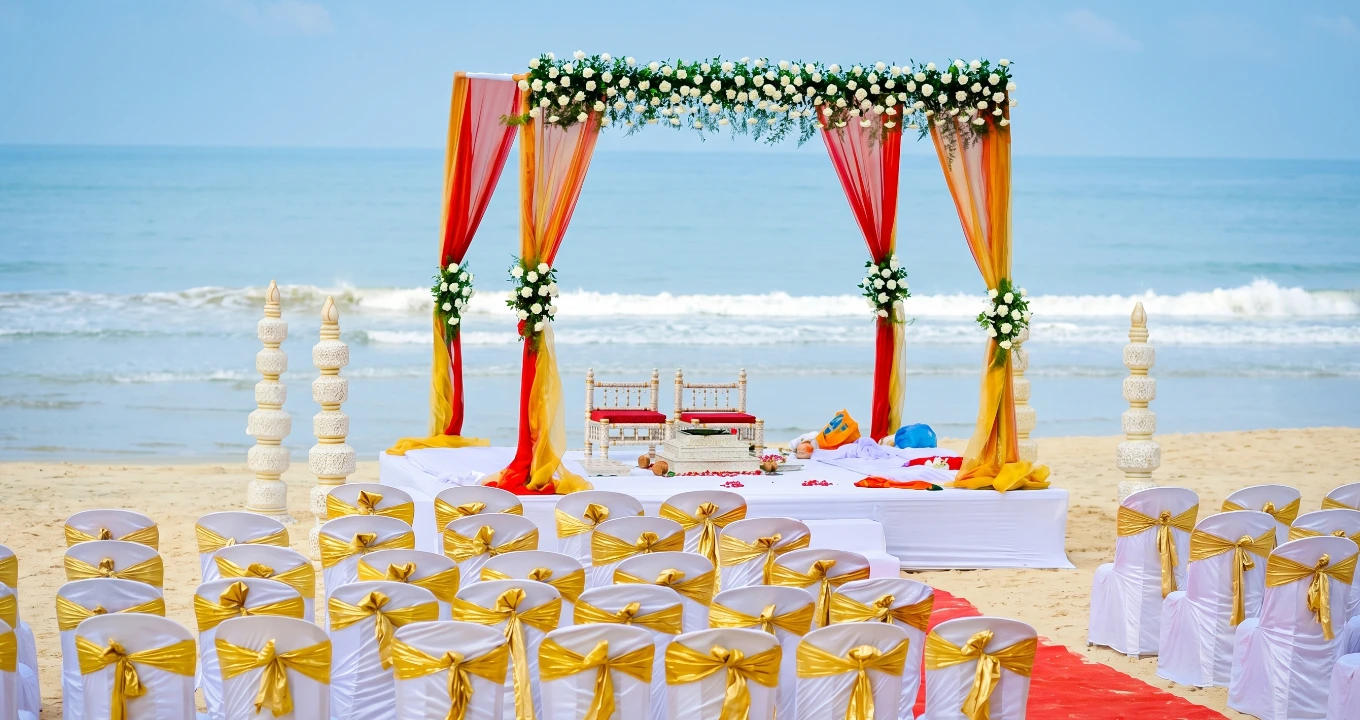 Elegant venue decoration setup for destination weddings planned by Pranaya Weddings in Chennai
